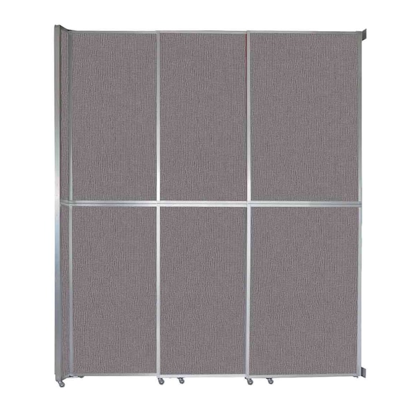 Operable Wall Sliding Room Divider 9'9" x 12'3" Slate Fabric